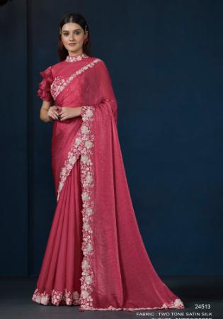 Picture of Beauteous Crepe & Satin & Silk Rosy Brown Saree