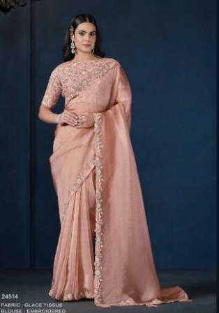 Picture of Appealing Crepe & Satin & Silk Rosy Brown Saree