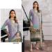 Picture of Georgette Slate Grey Straight Cut Salwar Kameez