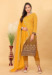 Picture of Georgette & Silk Orange Straight Cut Salwar Kameez