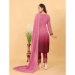 Picture of Georgette & Silk Pale Violet Red Straight Cut Salwar Kameez