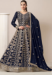 Picture of Georgette Midnight Blue Anarkali Salwar Kameez