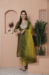 Picture of Silk Dark Olive Green Readymade Salwar Kameez