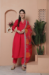 Picture of Fascinating Silk Crimson Readymade Salwar Kameez