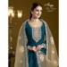 Picture of Stunning Chiffon Teal Anarkali Salwar Kameez