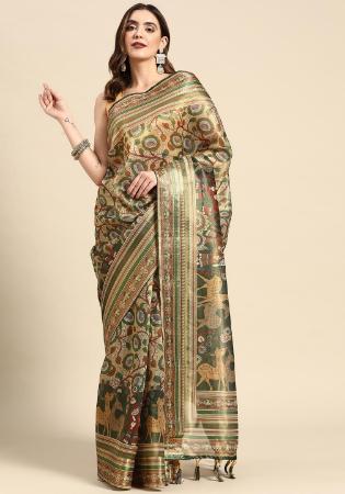 Picture of Comely Linen Beige Saree