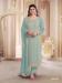 Picture of Georgette Light Slate Grey Straight Cut Salwar Kameez