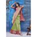 Picture of Elegant Linen & Silk Dark Khaki Saree