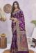 Picture of Stunning Linen & Silk Purple Saree