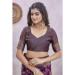 Picture of Stunning Linen & Silk Purple Saree