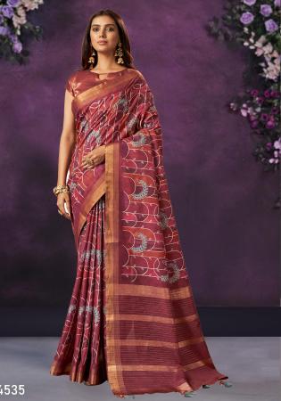 Picture of Beautiful Chiffon Maroon Saree