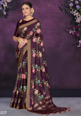 Picture of Radiant Chiffon Purple Saree