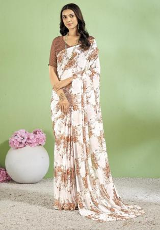 Picture of Wonderful Chiffon Lavender Saree