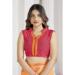 Picture of Resplendent Chiffon Coral Saree