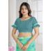 Picture of Good Looking Chiffon Dark Turquoise Saree