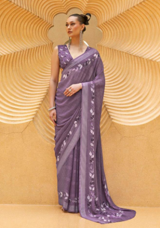 Picture of Elegant Georgette Dim Gray Saree