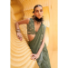 Picture of Fine Georgette Dark Olive Green Saree