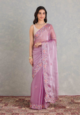 Picture of Pleasing Silk Rosy Brown Saree