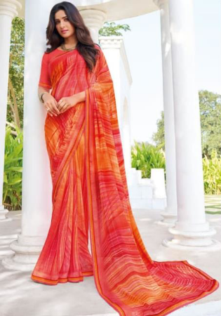 Picture of Grand Georgette Chocolate Saree