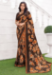 Picture of Pleasing Georgette Dark Olive Green Saree