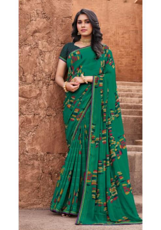 Picture of Classy Georgette Teal Saree