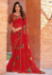 Picture of Well Formed Georgette Crimson Saree