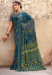 Picture of Grand Crepe & Satin Dark Slate Blue Saree