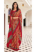 Picture of Lovely Crepe Fire Brick Saree