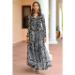 Picture of Beautiful Georgette Slate Grey Readymade Gown