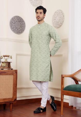 Picture of Alluring Chiffon Medium Sea Green Kurtas