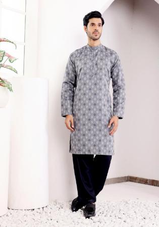 Picture of Fascinating Rayon Light Slate Grey Kurtas