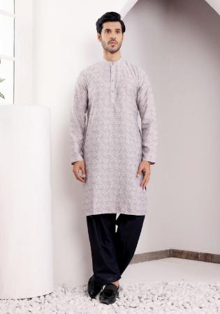 Picture of Nice Rayon Light Grey Kurtas