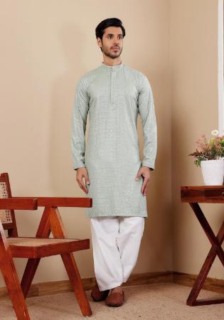 Picture of Elegant Chiffon Off White Kurtas