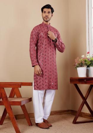 Picture of Superb Chiffon Indian Red Kurtas