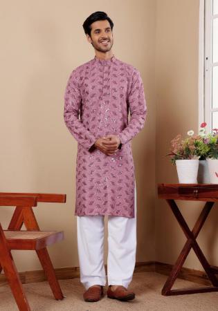 Picture of Wonderful Chiffon Rosy Brown Kurtas