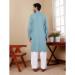 Picture of Radiant Georgette Cadet Blue Kurtas