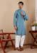 Picture of Admirable Georgette Cadet Blue Kurtas