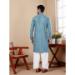 Picture of Admirable Georgette Cadet Blue Kurtas