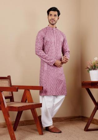 Picture of Pleasing Georgette Rosy Brown Kurtas