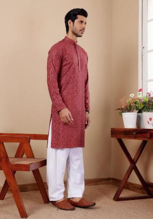 Picture of Bewitching Georgette Indian Red Kurtas