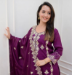 Picture of Alluring Rayon Purple Readymade Salwar Kameez