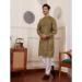 Picture of Comely Silk Dark Olive Green Kurtas