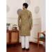 Picture of Comely Silk Dark Olive Green Kurtas