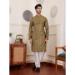 Picture of Comely Silk Dark Olive Green Kurtas