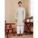 Picture of Appealing Linen Light Grey Kurtas