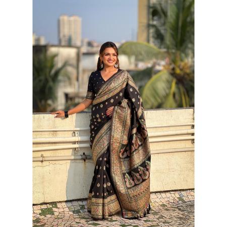 Picture of Radiant Silk Black Saree