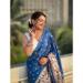 Picture of Delightful Silk Steel Blue Saree