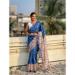 Picture of Delightful Silk Steel Blue Saree