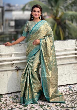 Picture of Exquisite Linen Dark Sea Green Saree