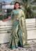 Picture of Exquisite Linen Dark Sea Green Saree